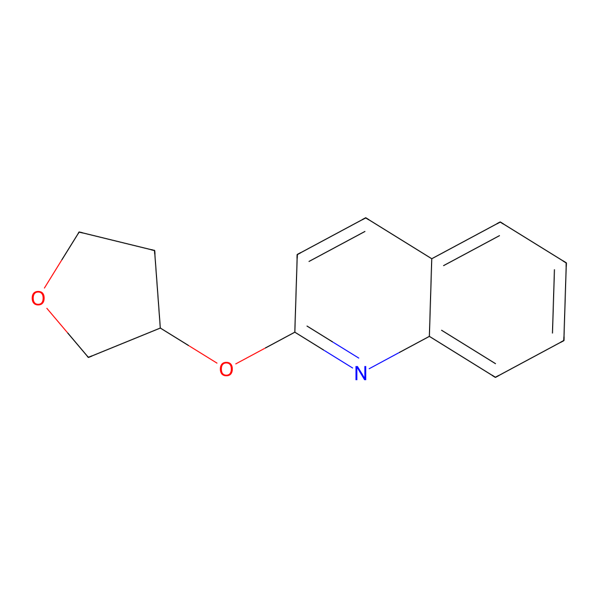 2-(Oxolan-3-yloxy)quinoline molecular structure, CAS 2189497-74-1