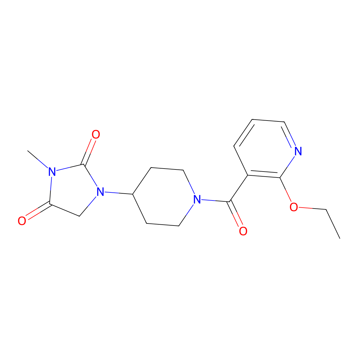 1-[1-(2-Ethoxypyridine-3-carbonyl)piperidin-4-yl]-3-methylimidazolidine-2,4-dione molecular structure, CAS 2189497-78-5