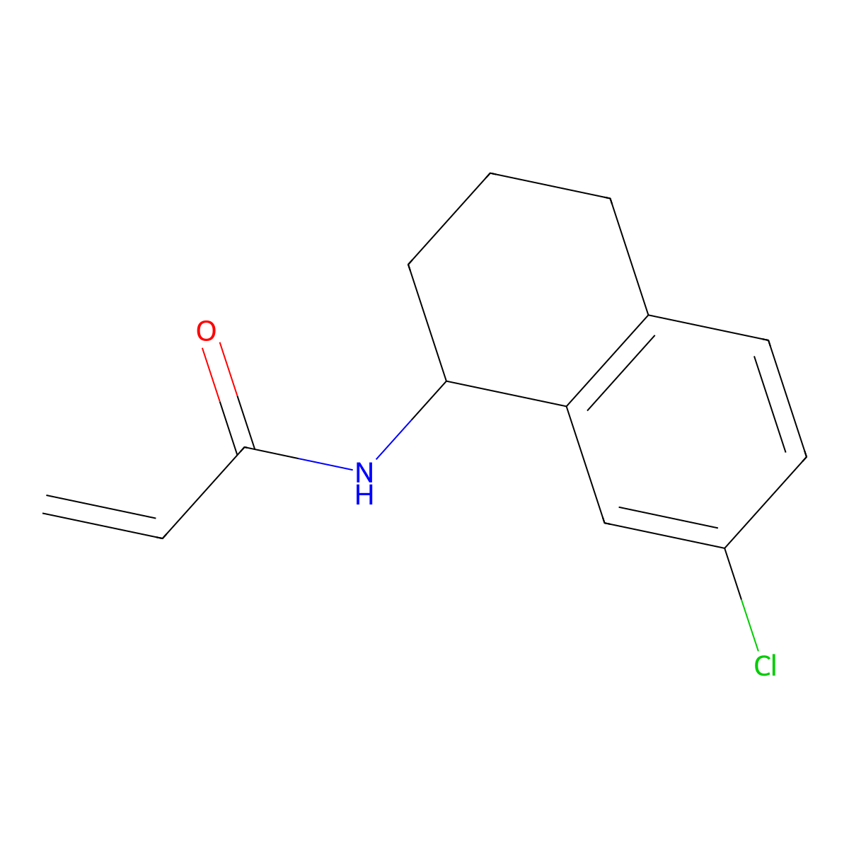 N-[(1S)-7-Chloro-1,2,3,4-tetrahydronaphthalen-1-yl]prop-2-enamide molecular structure, CAS 2189498-17-5