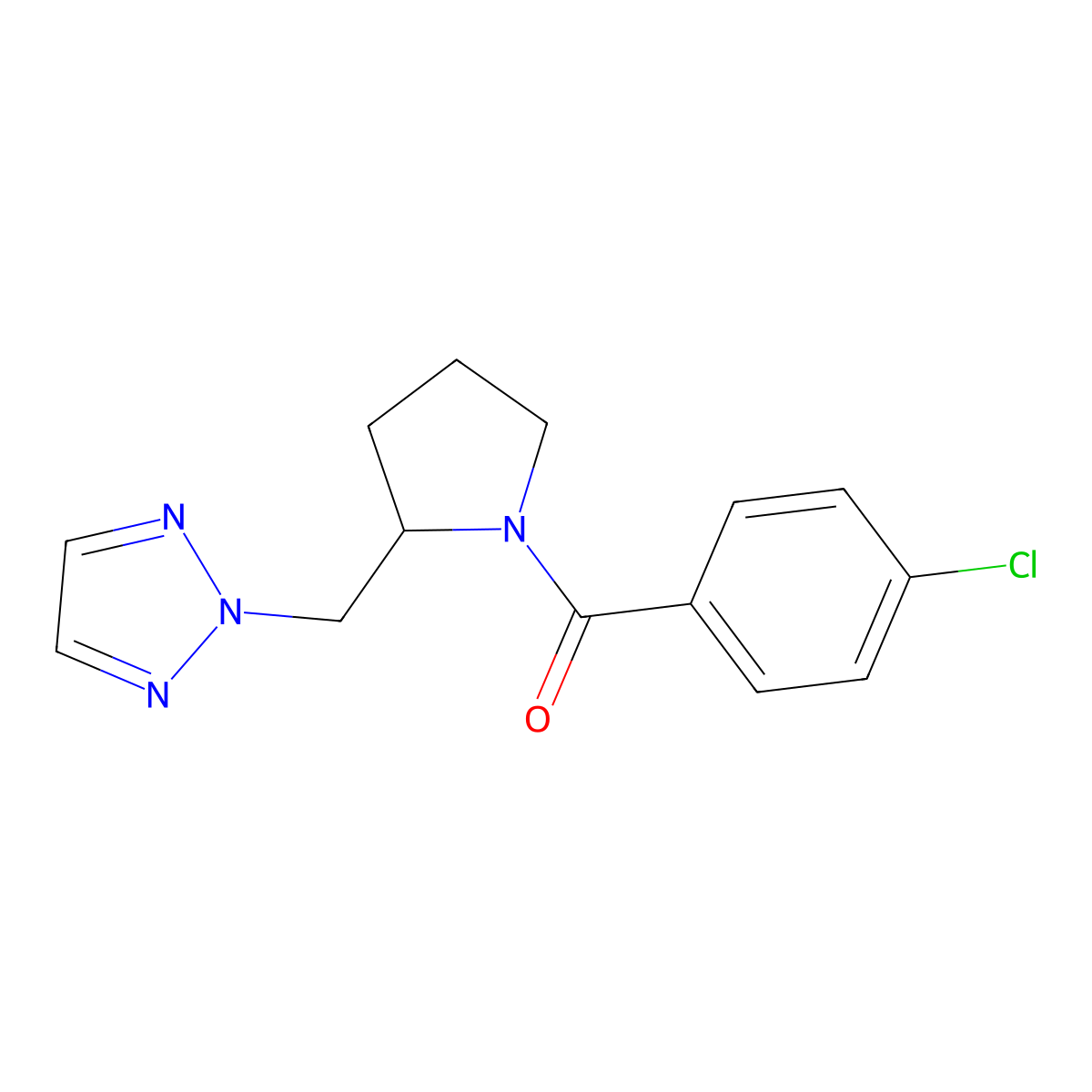2-{[1-(4-chlorobenzoyl)pyrrolidin-2-yl]methyl}-2H-1,2,3-triazole molecular structure, CAS 2189498-34-6