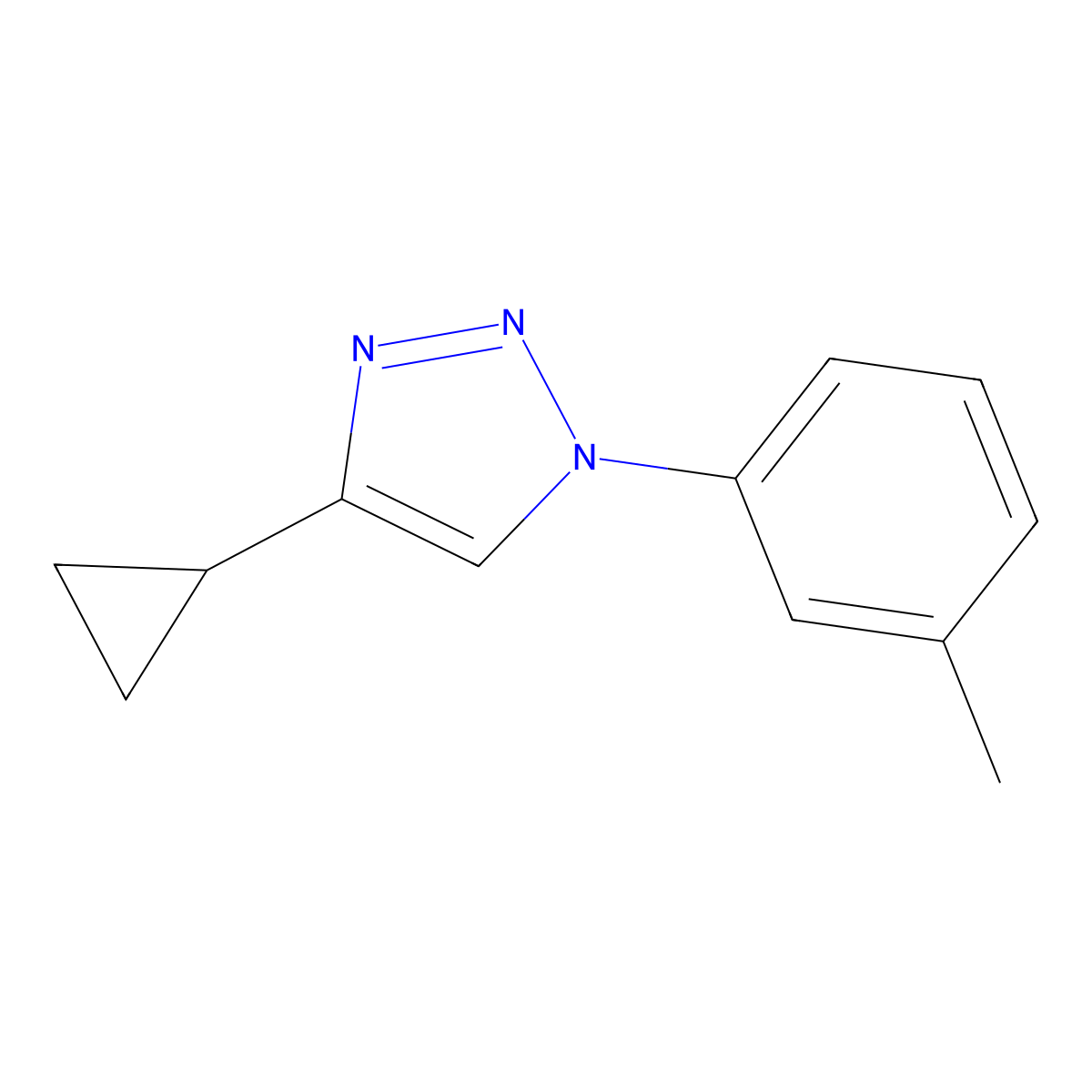 4-cyclopropyl-1-(3-methylphenyl)-1H-1,2,3-triazole molecular structure, CAS 2189498-43-7