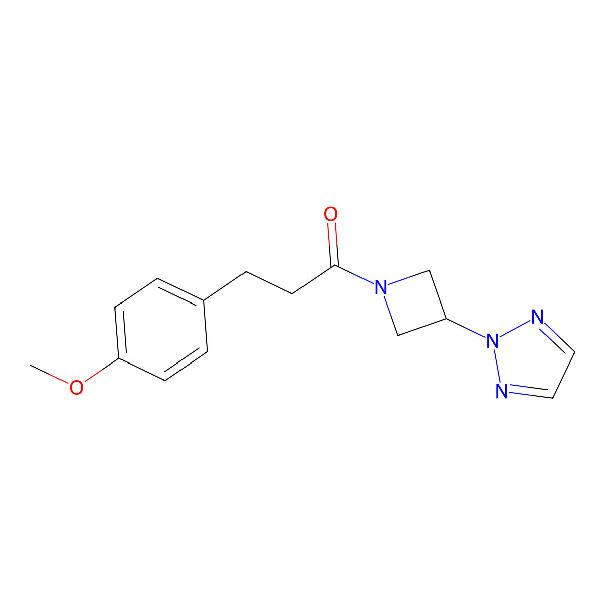3-(4-methoxyphenyl)-1-[3-(2H-1,2,3-triazol-2-yl)azetidin-1-yl]propan-1-one molecular structure, CAS 2189498-68-6