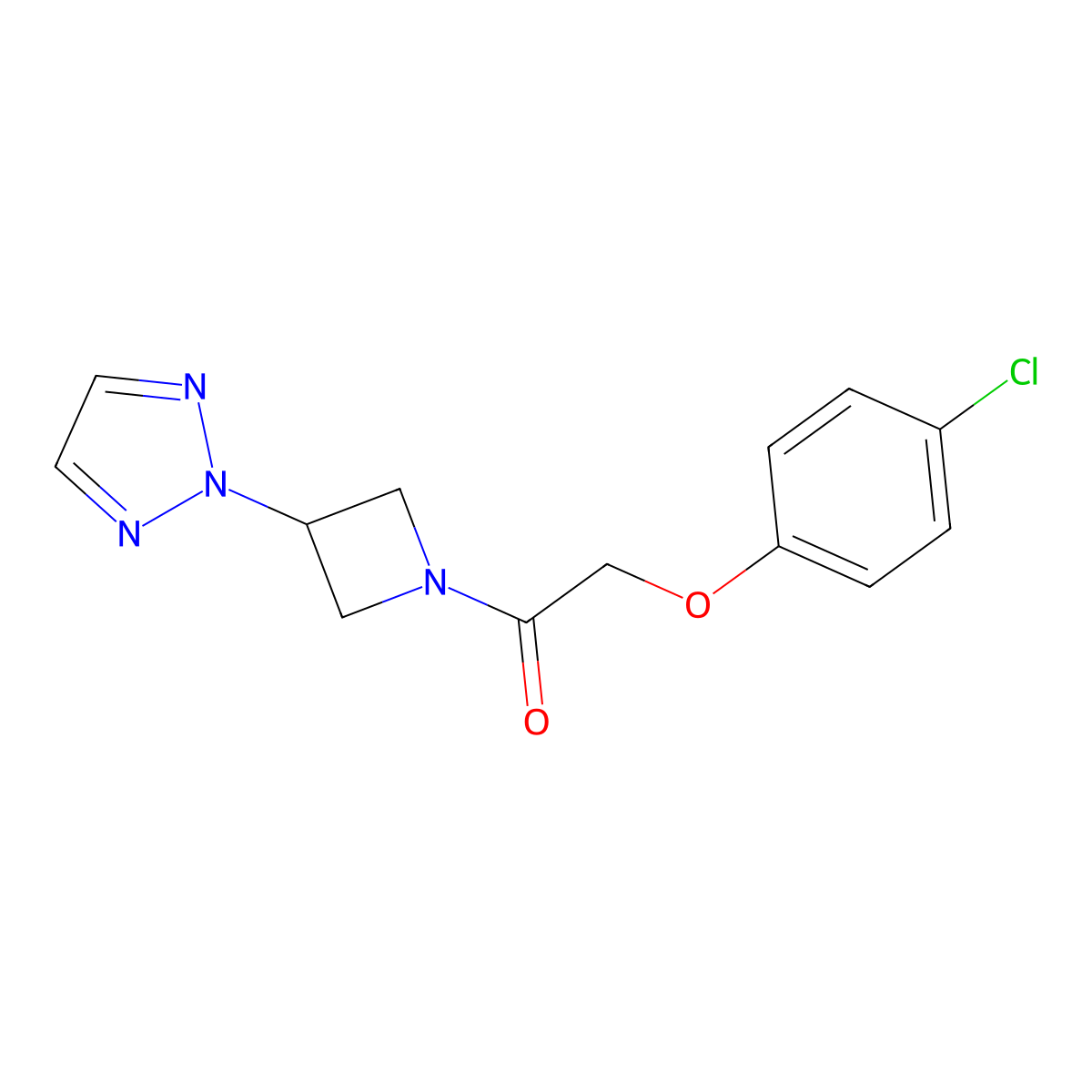 1-(3-(2H-1,2,3-triazol-2-yl)azetidin-1-yl)-2-(4-chlorophenoxy)ethan-1-one molecular structure, CAS 2189498-72-2