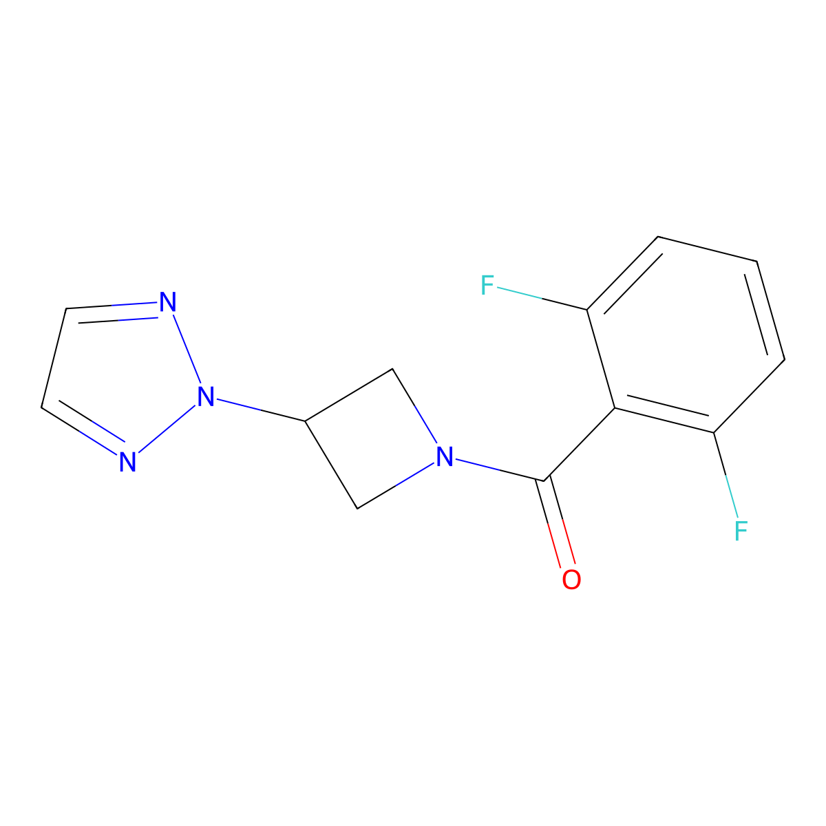 2-[1-(2,6-difluorobenzoyl)azetidin-3-yl]-2H-1,2,3-triazole molecular structure, CAS 2189498-77-7