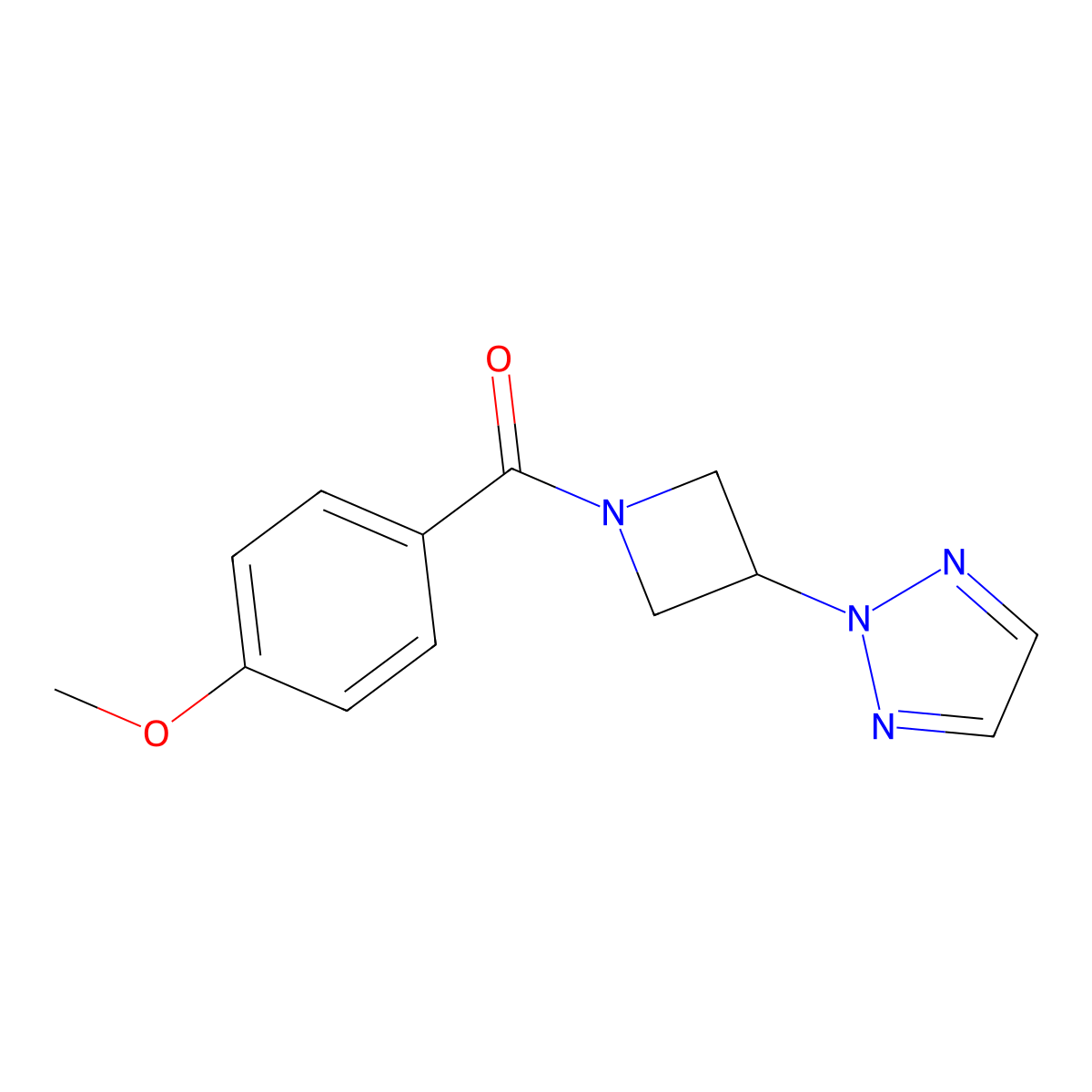 2-[1-(4-methoxybenzoyl)azetidin-3-yl]-2H-1,2,3-triazole molecular structure, CAS 2189499-00-9