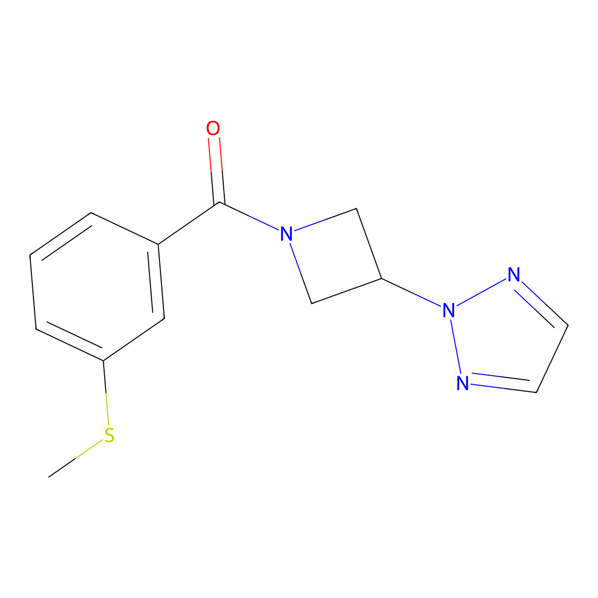 (3-(2H-1,2,3-triazol-2-yl)azetidin-1-yl)(3-(methylthio)phenyl)methanone molecular structure, CAS 2189499-03-2
