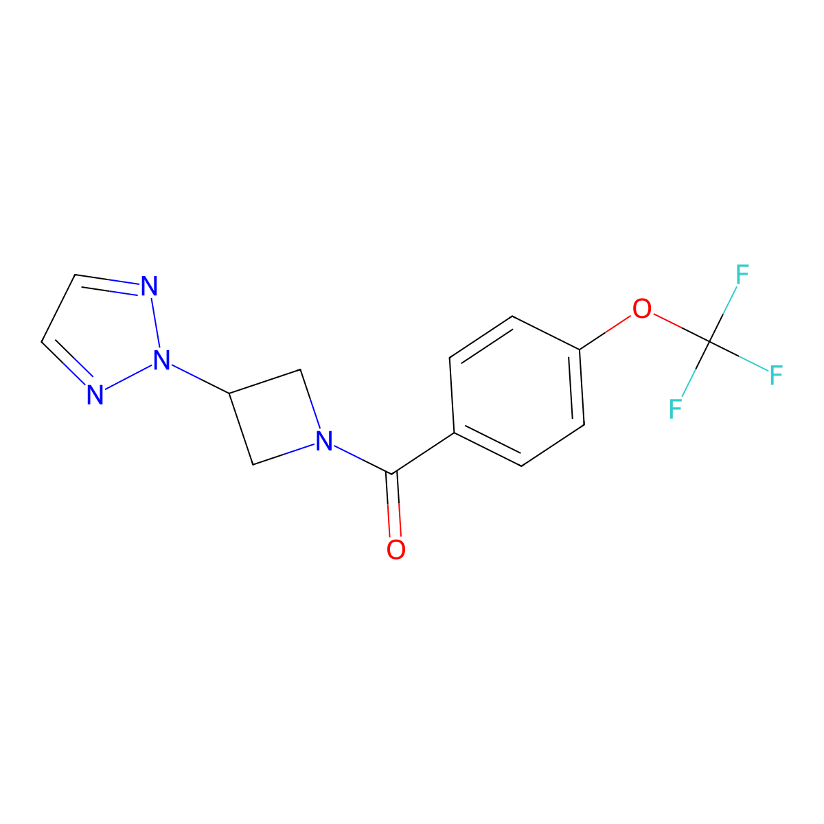2-{1-[4-(trifluoromethoxy)benzoyl]azetidin-3-yl}-2H-1,2,3-triazole molecular structure, CAS 2189499-08-7