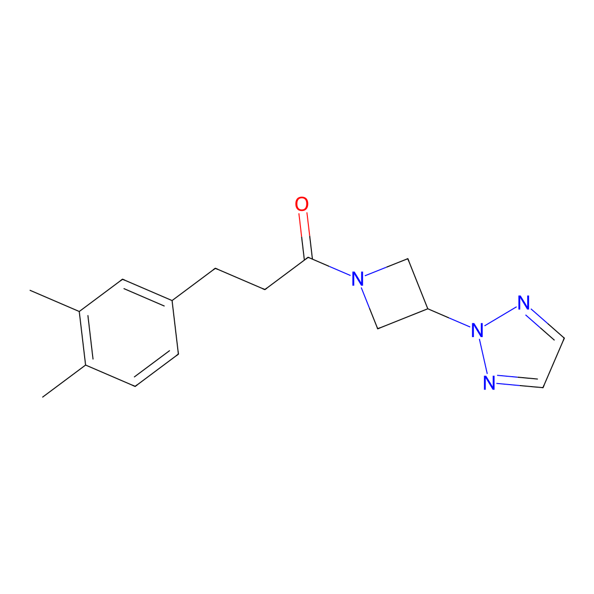 3-(3,4-dimethylphenyl)-1-[3-(2H-1,2,3-triazol-2-yl)azetidin-1-yl]propan-1-one molecular structure, CAS 2189499-20-3