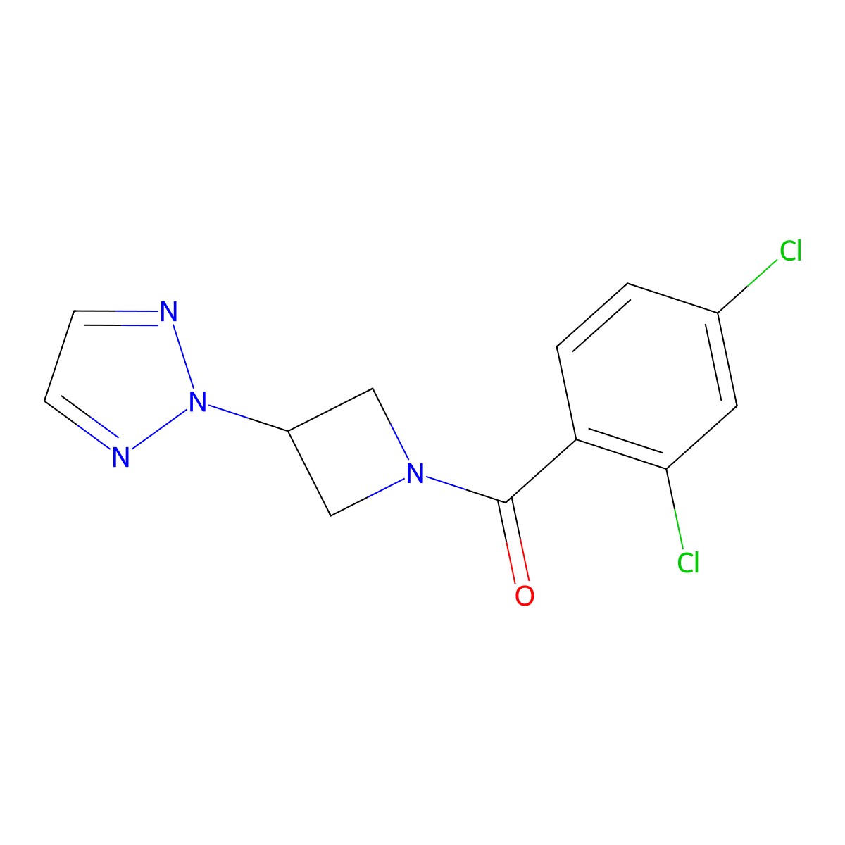 2-[1-(2,4-dichlorobenzoyl)azetidin-3-yl]-2H-1,2,3-triazole molecular structure, CAS 2189499-23-6