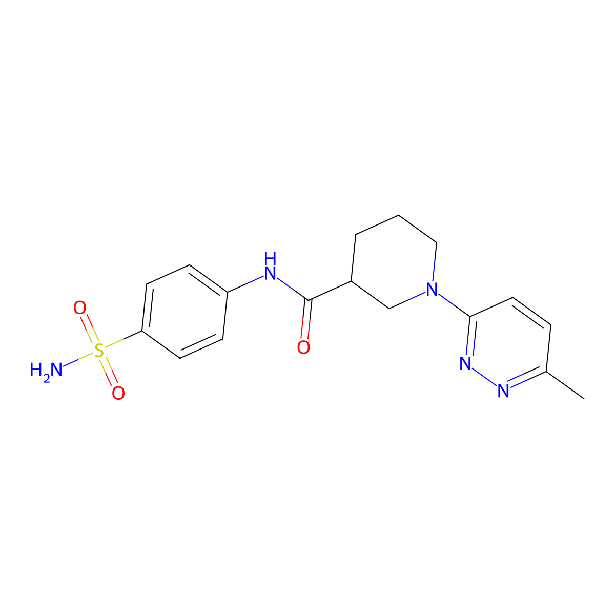 1-(6-methylpyridazin-3-yl)-N-(4-sulfamoylphenyl)piperidine-3-carboxamide molecular structure, CAS 2189499-26-9