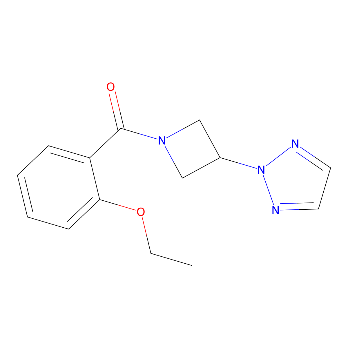(3-(2H-1,2,3-triazol-2-yl)azetidin-1-yl)(2-ethoxyphenyl)methanone molecular structure, CAS 2189499-60-1