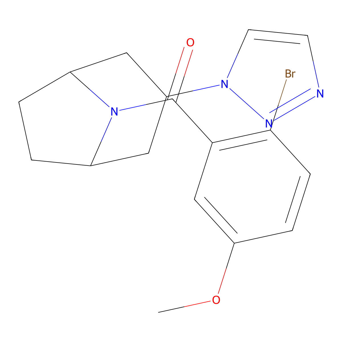 8-(2-bromo-5-methoxybenzoyl)-3-(1H-1,2,3-triazol-1-yl)-8-azabicyclo[3.2.1]octane molecular structure, CAS 2189499-87-2