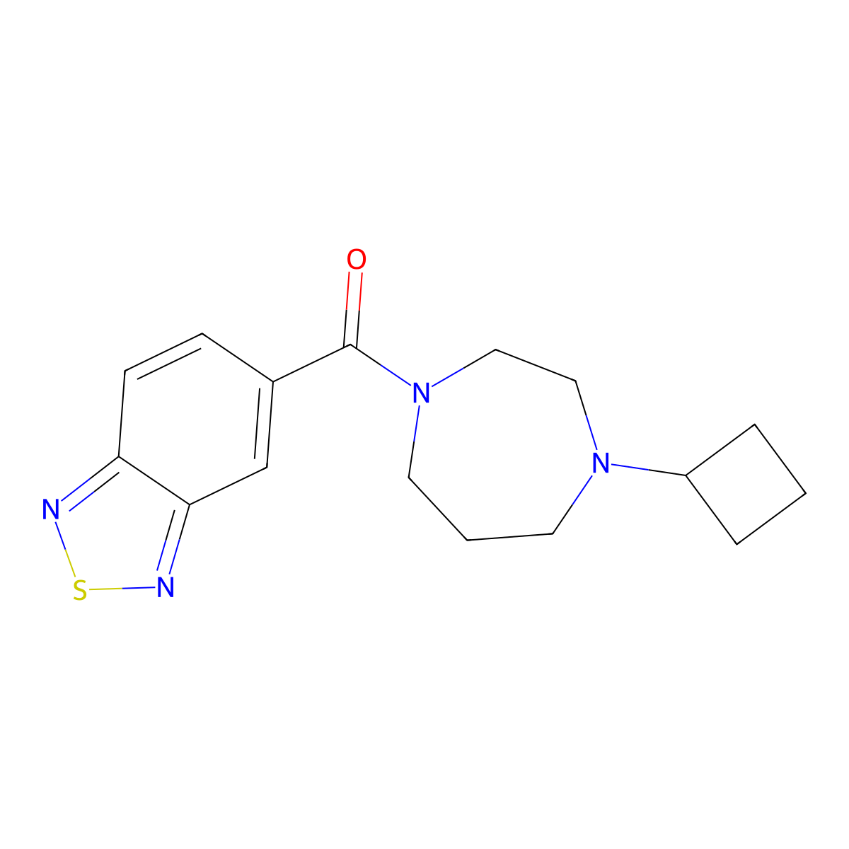 Benzo[c][1,2,5]thiadiazol-5-yl(4-cyclobutyl-1,4-diazepan-1-yl)methanone molecular structure, CAS 2189499-88-3