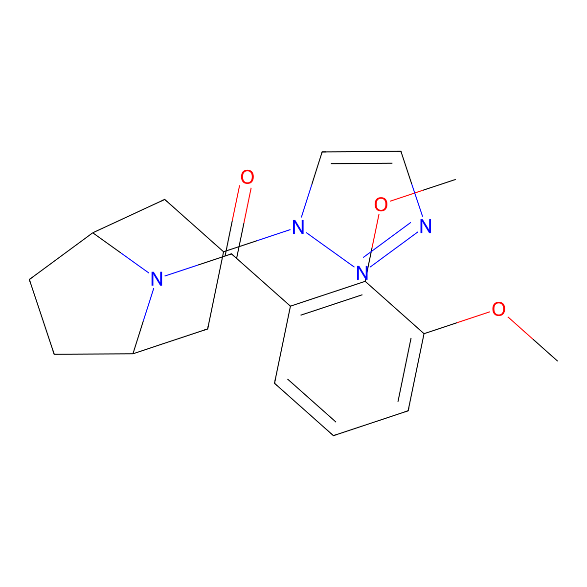 8-(2,3-dimethoxybenzoyl)-3-(1H-1,2,3-triazol-1-yl)-8-azabicyclo[3.2.1]octane molecular structure, CAS 2189499-92-9