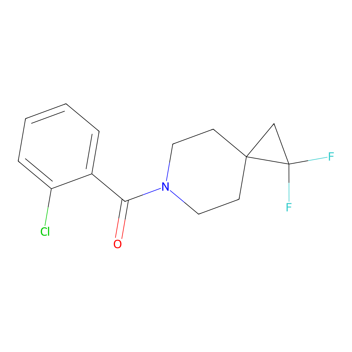 6-(2-Chlorobenzoyl)-1,1-difluoro-6-azaspiro[2.5]octane molecular structure, CAS 2189499-99-6
