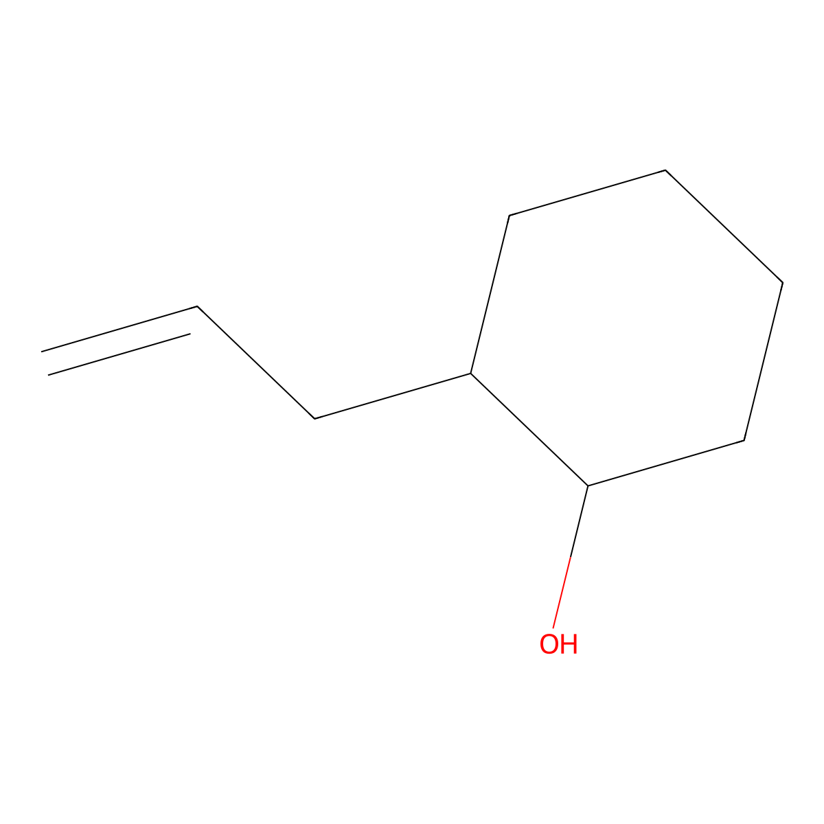 2-(Prop-2-en-1-yl)cyclohexan-1-ol molecular structure, CAS 21895-83-0