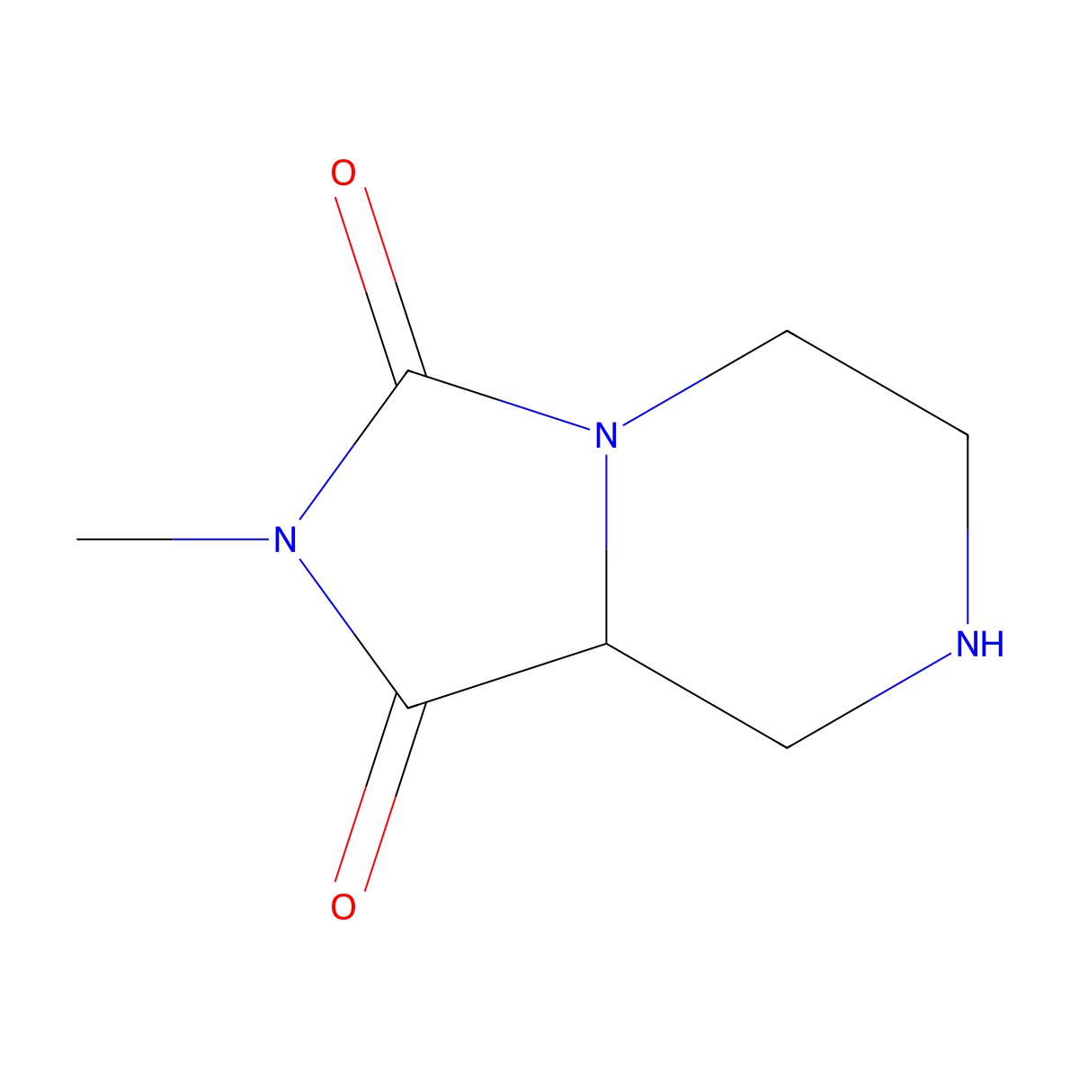2-Methyl-octahydroimidazolidino[1,5-a]piperazine-1,3-dione molecular structure, CAS 218952-70-6