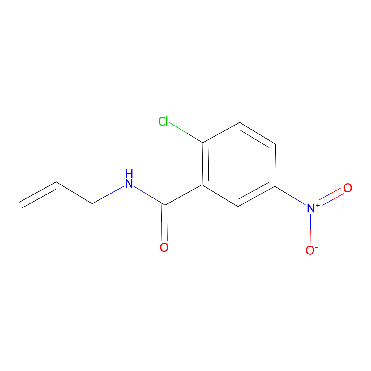 2-chloro-5-nitro-N-prop-2-enylbenzamide molecular structure, CAS 218961-87-6