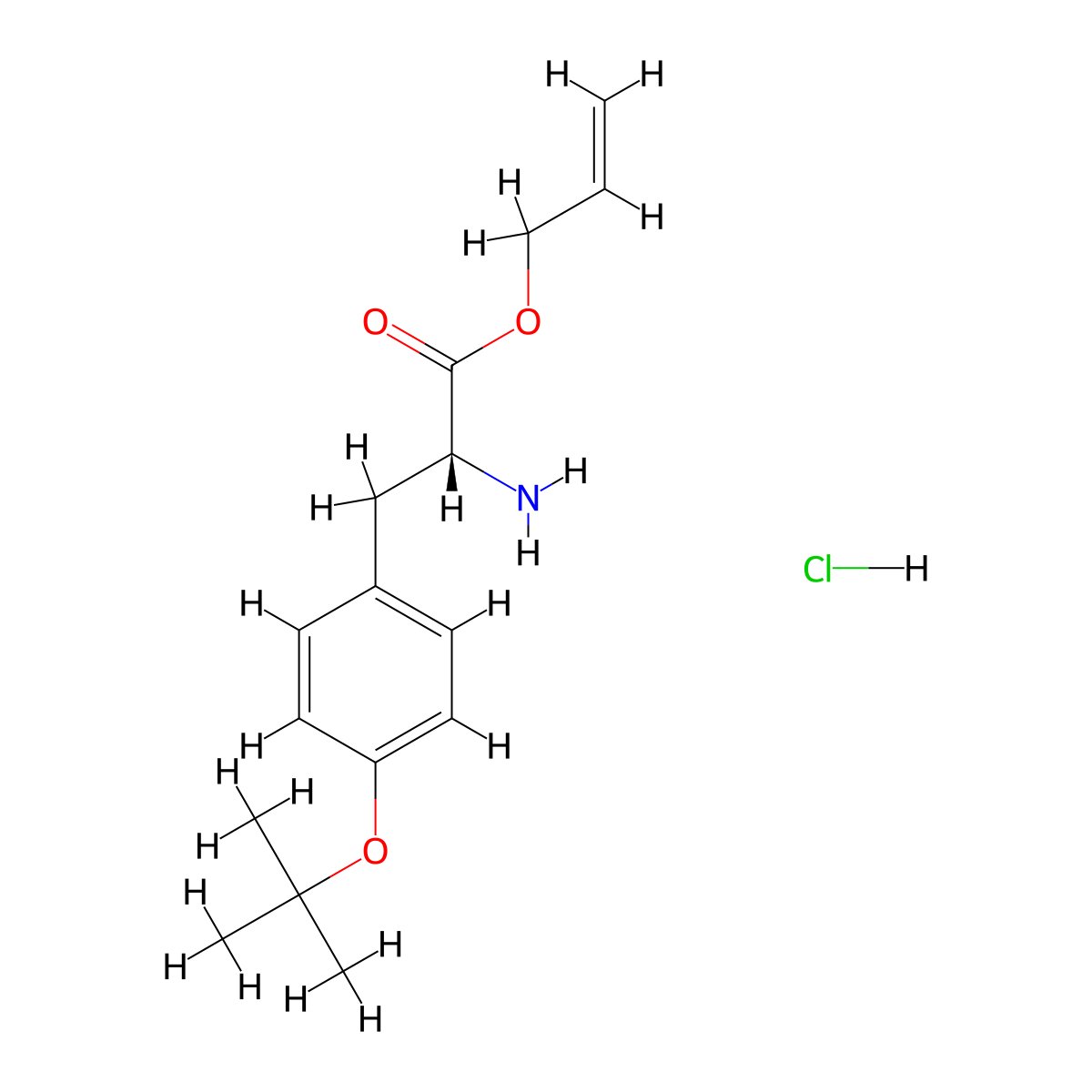 H-D-Tyr(tbu)-allylesterhcl molecular structure, CAS 218962-74-4