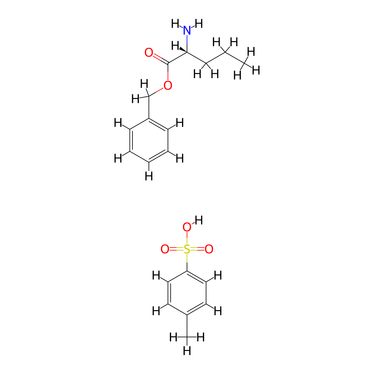 D-2-Aminovaleric acid-benzyl ester 4-toluenesulfonate salt molecular structure, CAS 218962-76-6