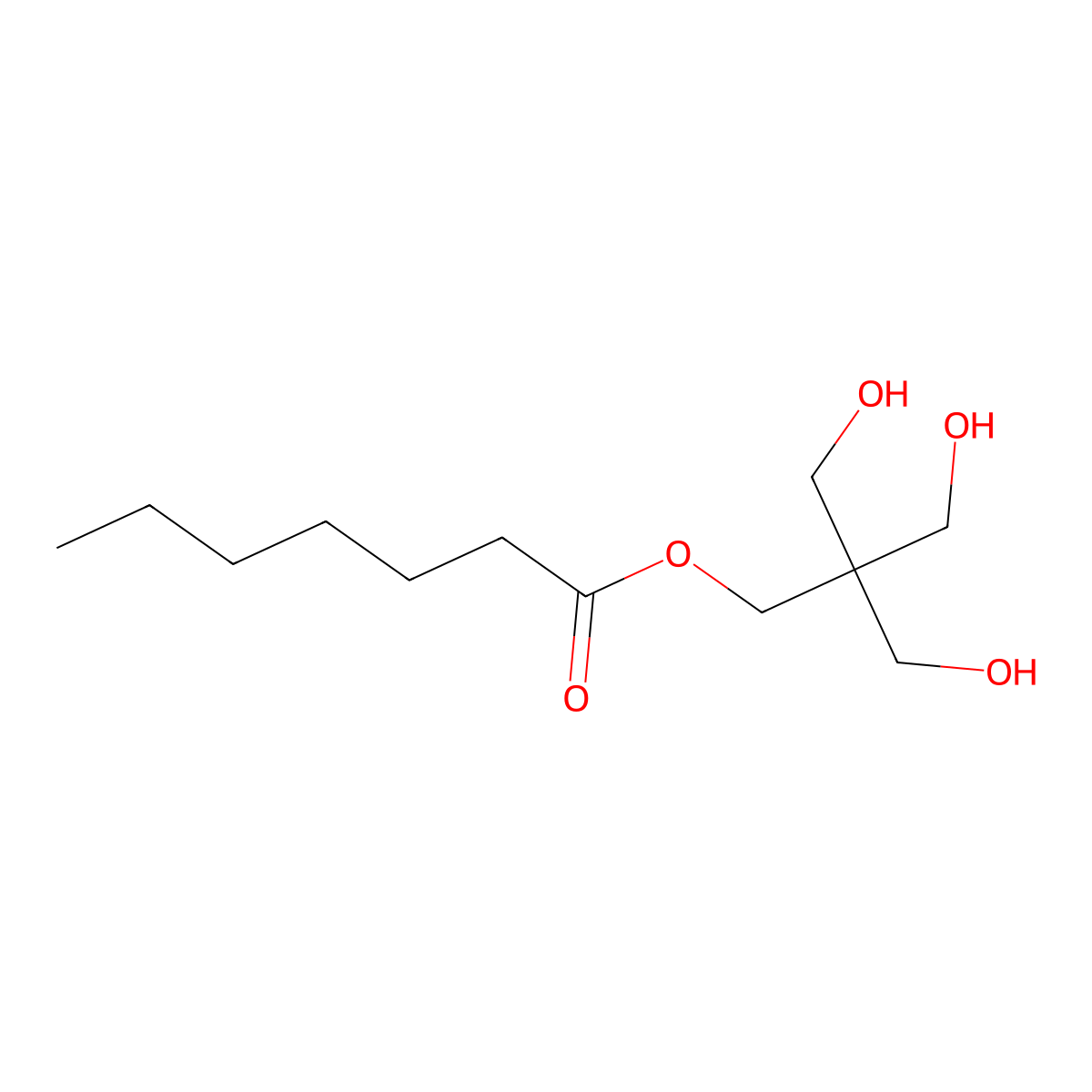 3-Hydroxy-2,2-bis(hydroxymethyl)propyl heptanoate molecular structure, CAS 21897-55-2