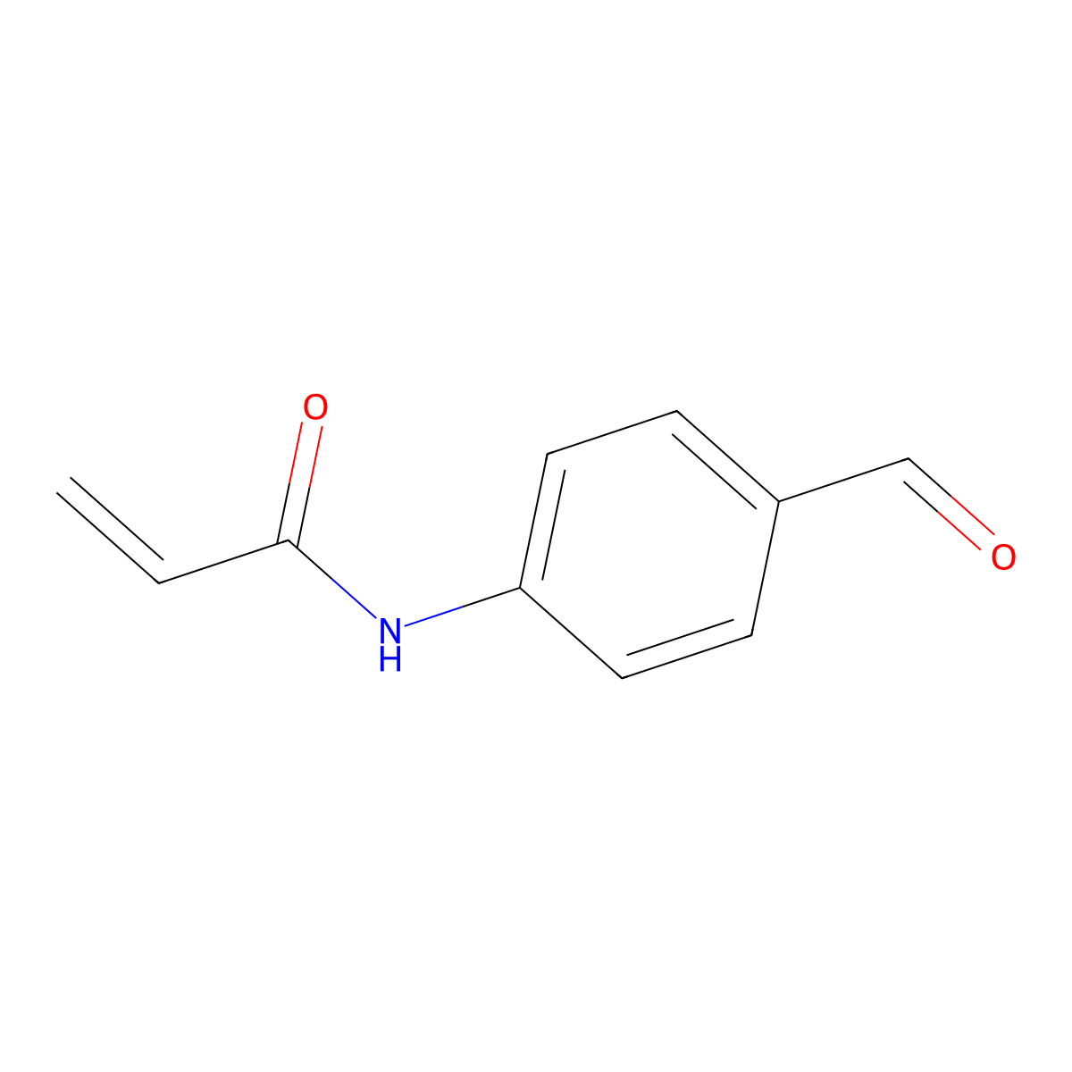 N-(4-formylphenyl)prop-2-enamide molecular structure, CAS 21897-65-4