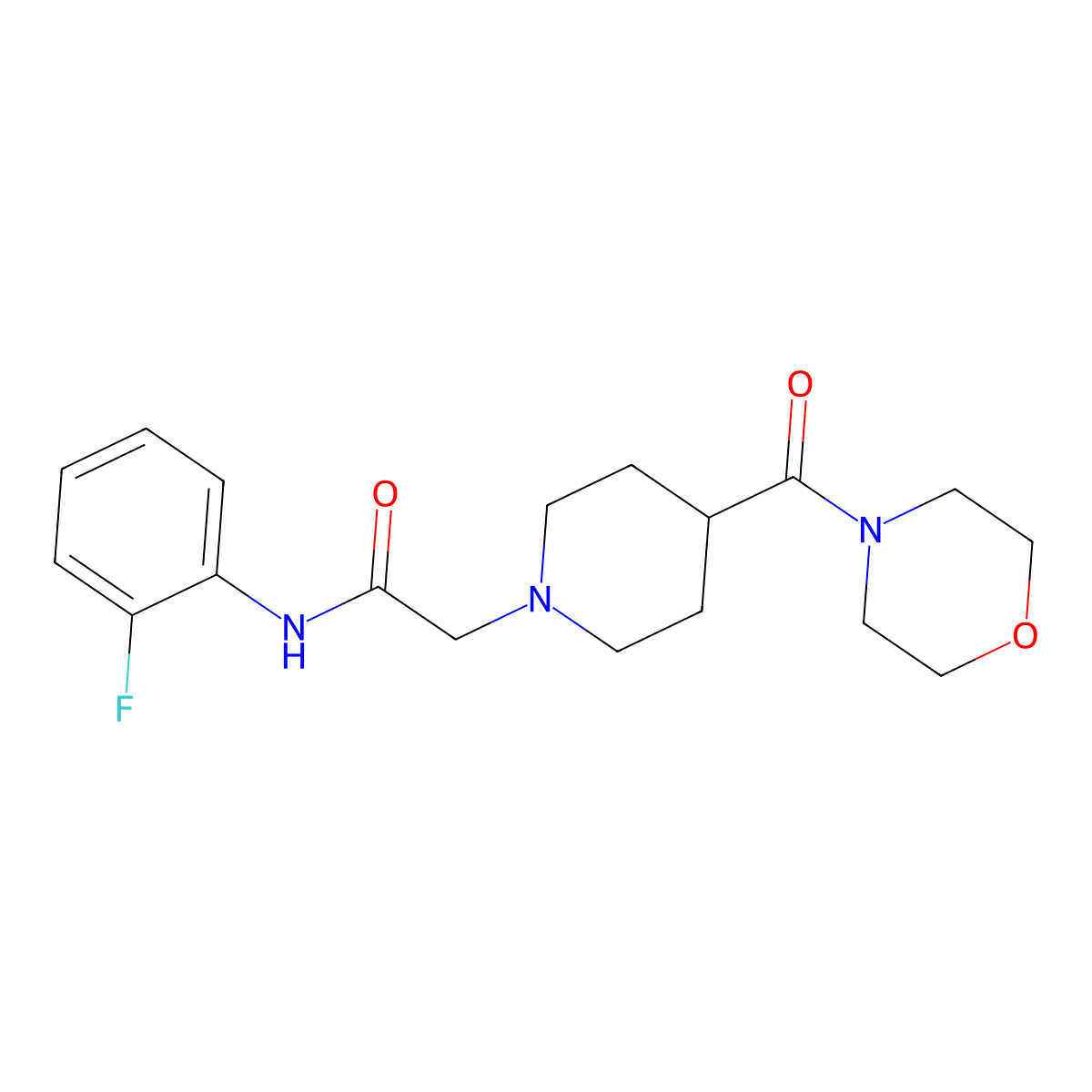 N-(2-fluorophenyl)-2-[4-(morpholine-4-carbonyl)piperidin-1-yl]acetamide molecular structure, CAS 2189725-44-6