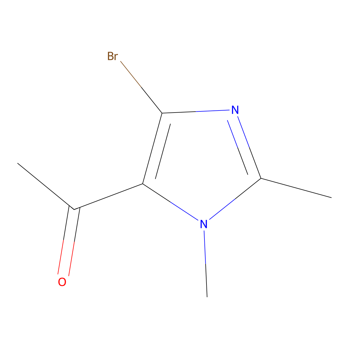 1-(4-bromo-1,2-dimethyl-1H-imidazol-5-yl)ethan-1-one molecular structure, CAS 2189730-76-3