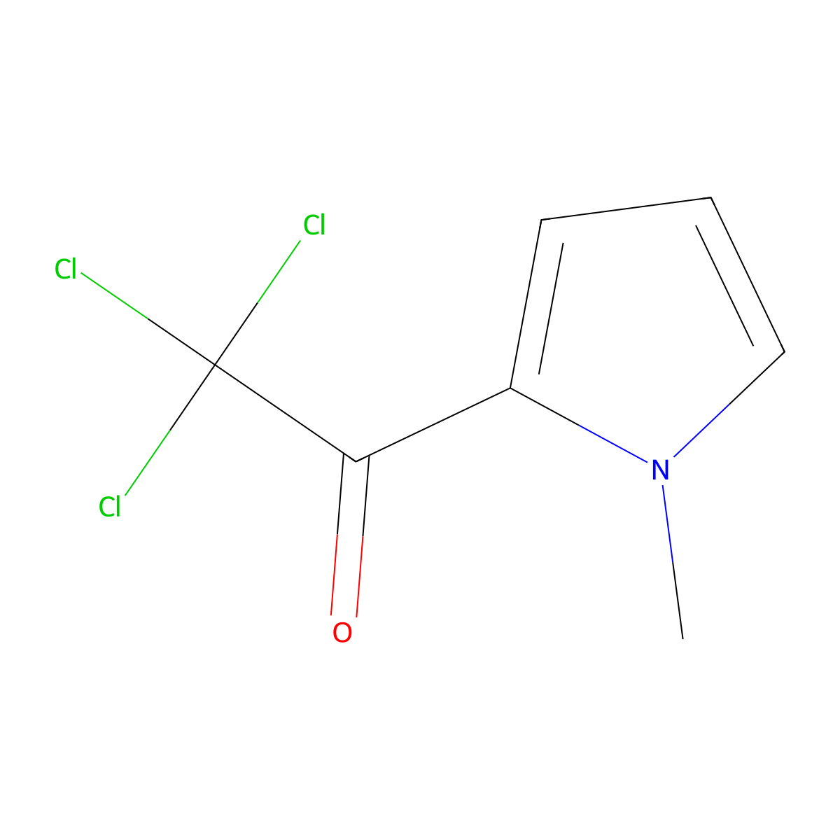 2,2,2-Trichloro-1-(1-methyl-1H-pyrrol-2-yl)-1-ethanone molecular structure, CAS 21898-65-7