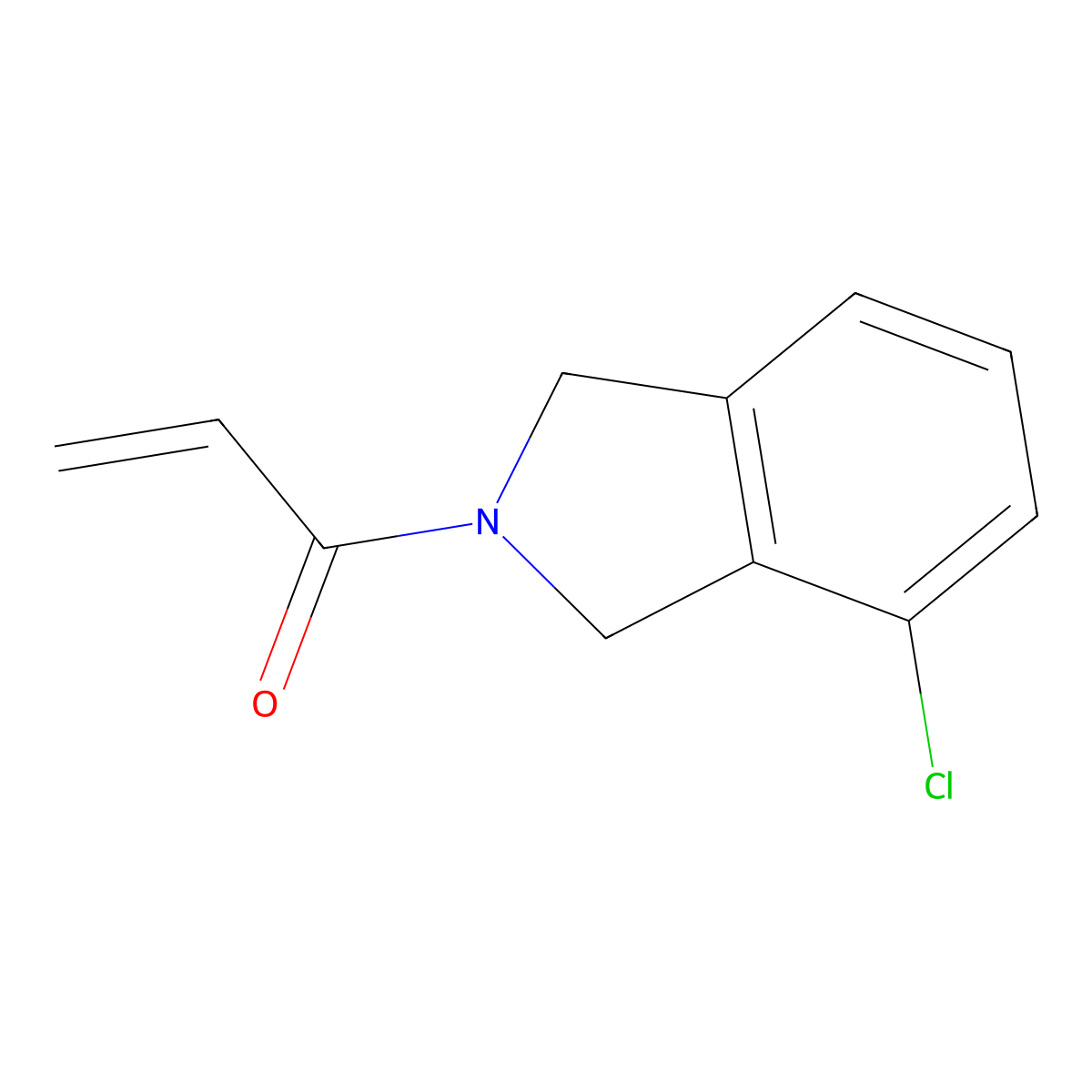 1-(4-chloro-2,3-dihydro-1H-isoindol-2-yl)prop-2-en-1-one molecular structure, CAS 2189894-89-9