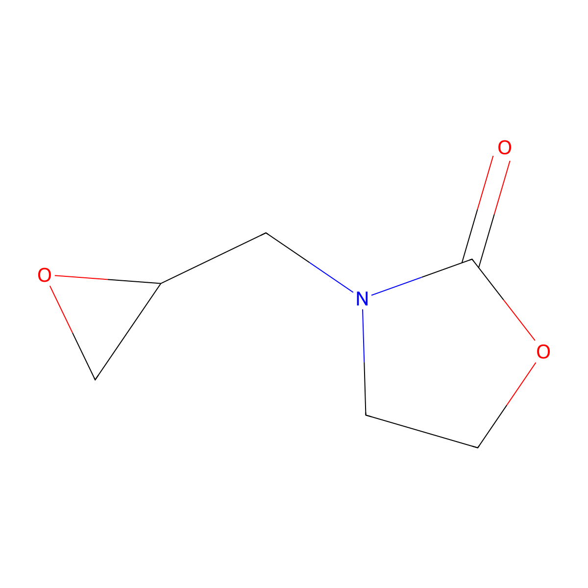 3-(Oxiran-2-ylmethyl)-1,3-oxazolidin-2-one molecular structure, CAS 21899-19-4