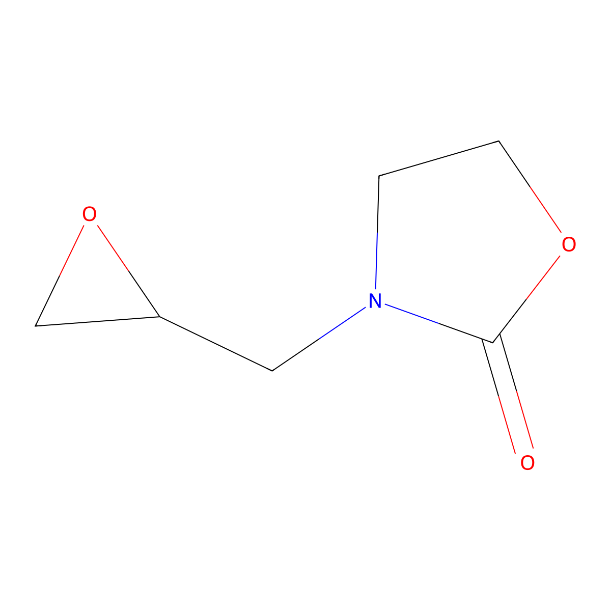3-(Oxiran-2-ylmethyl)-1,3-oxazolidin-2-one molecular structure, CAS 21899-19-4