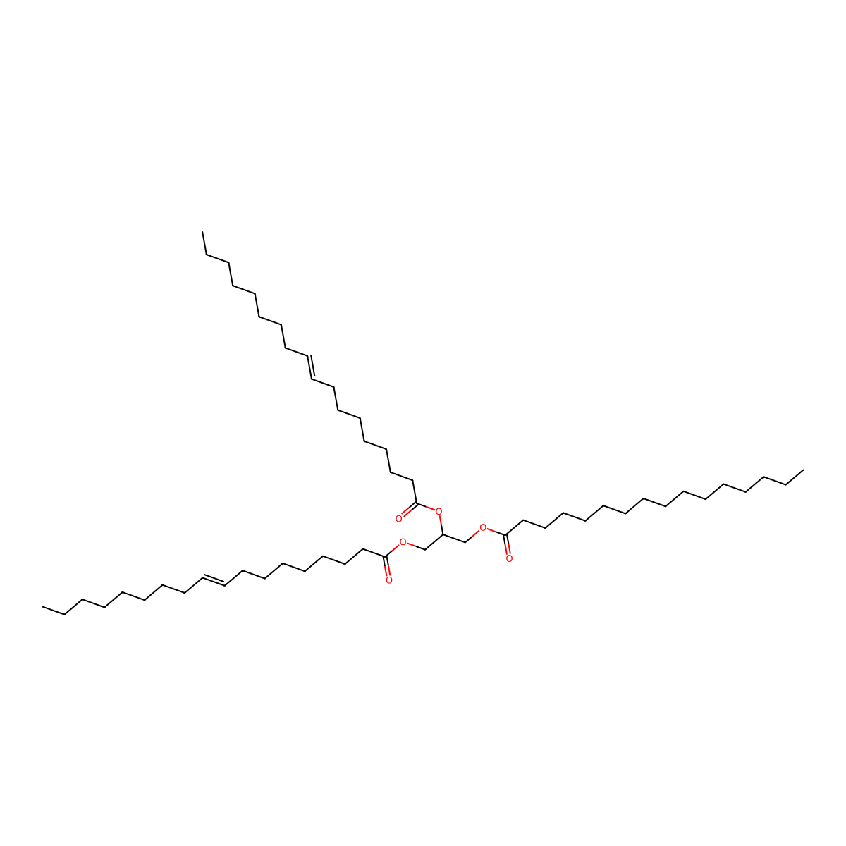 1,2-Dioleoyl-3-palmitoylglycerol molecular structure, CAS 2190-30-9