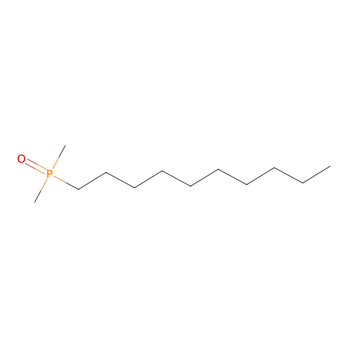 Dimethyldecyl phosphine oxide molecular structure, CAS 2190-95-6