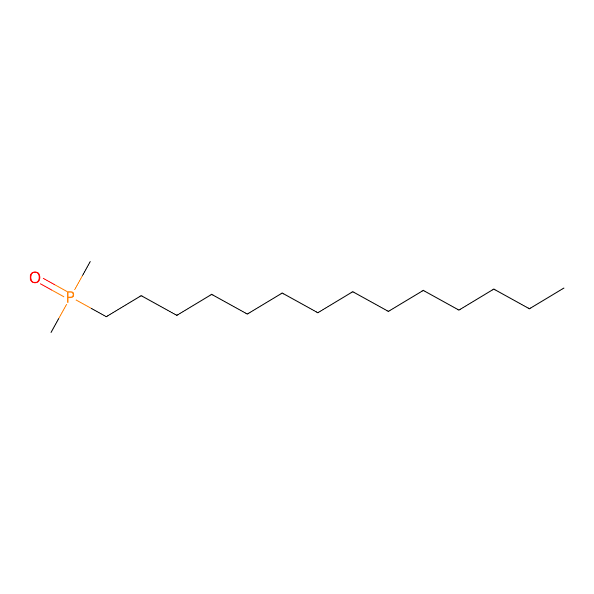 Phosphine oxide, dimethyltetradecyl- molecular structure, CAS 2190-96-7