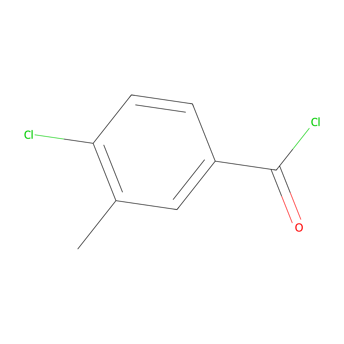 4-Chloro-3-methylbenzoyl chloride molecular structure, CAS 21900-24-3