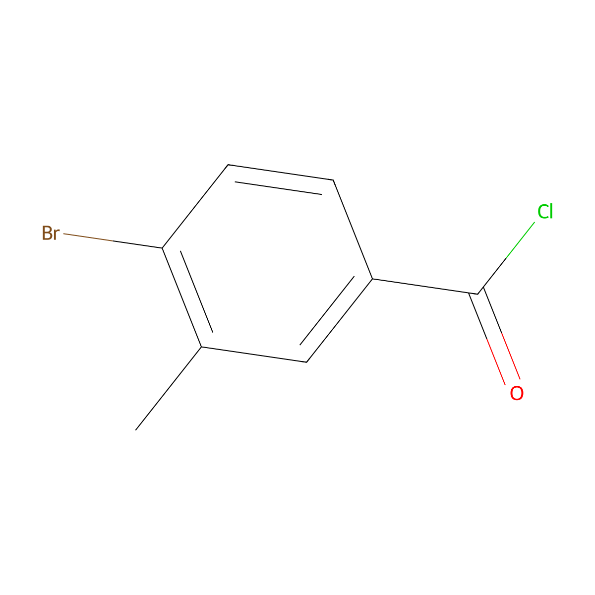4-Bromo-3-methylbenzoyl chloride molecular structure, CAS 21900-25-4