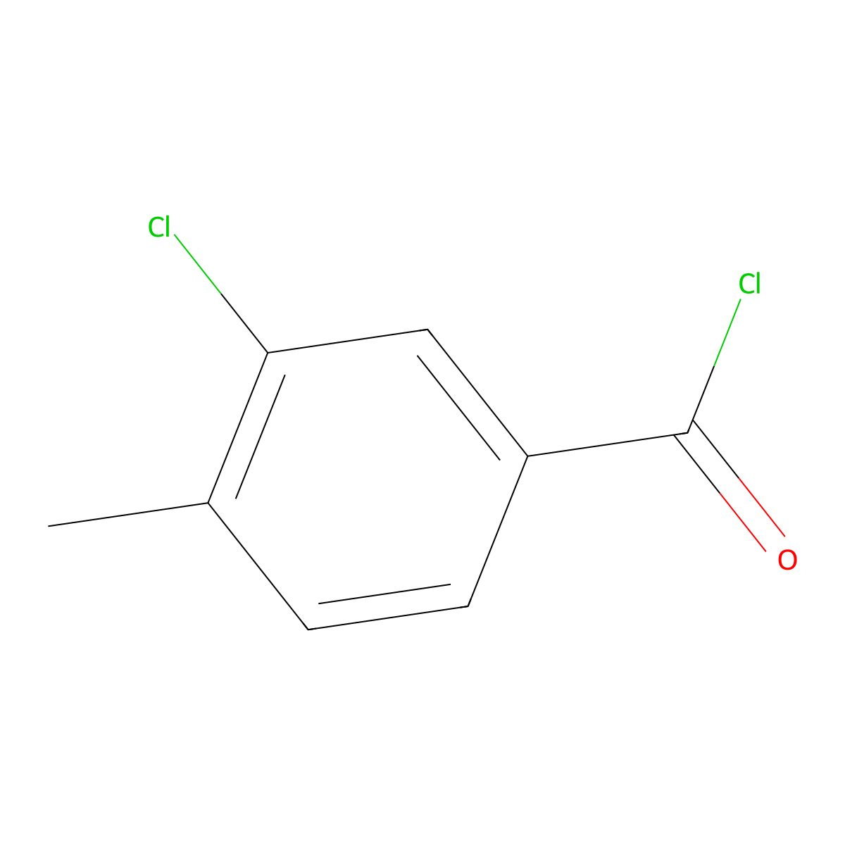 3-Chloro-4-methylbenzoyl chloride molecular structure, CAS 21900-30-1