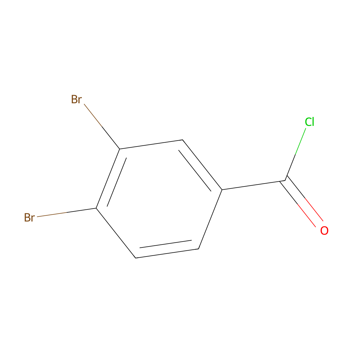 3,4-Dibromobenzoyl chloride molecular structure, CAS 21900-35-6
