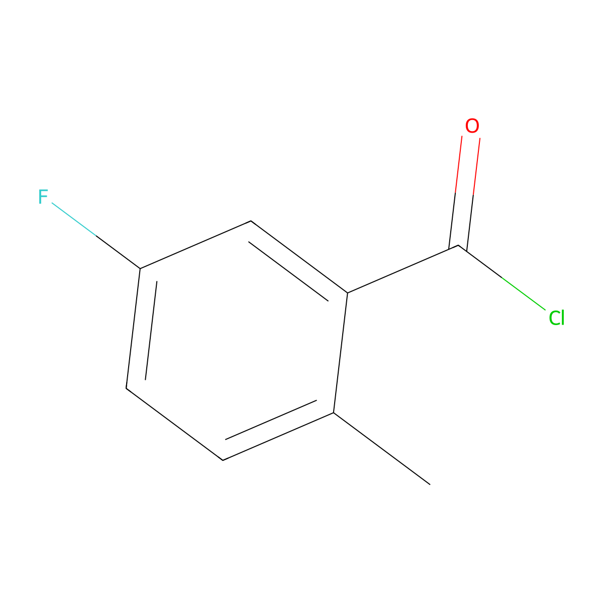 5-Fluoro-2-methylbenzoyl chloride molecular structure, CAS 21900-39-0