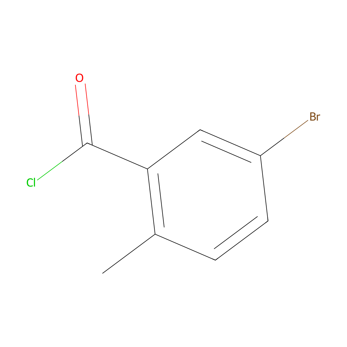 5-Bromo-2-methylbenzoyl chloride molecular structure, CAS 21900-41-4
