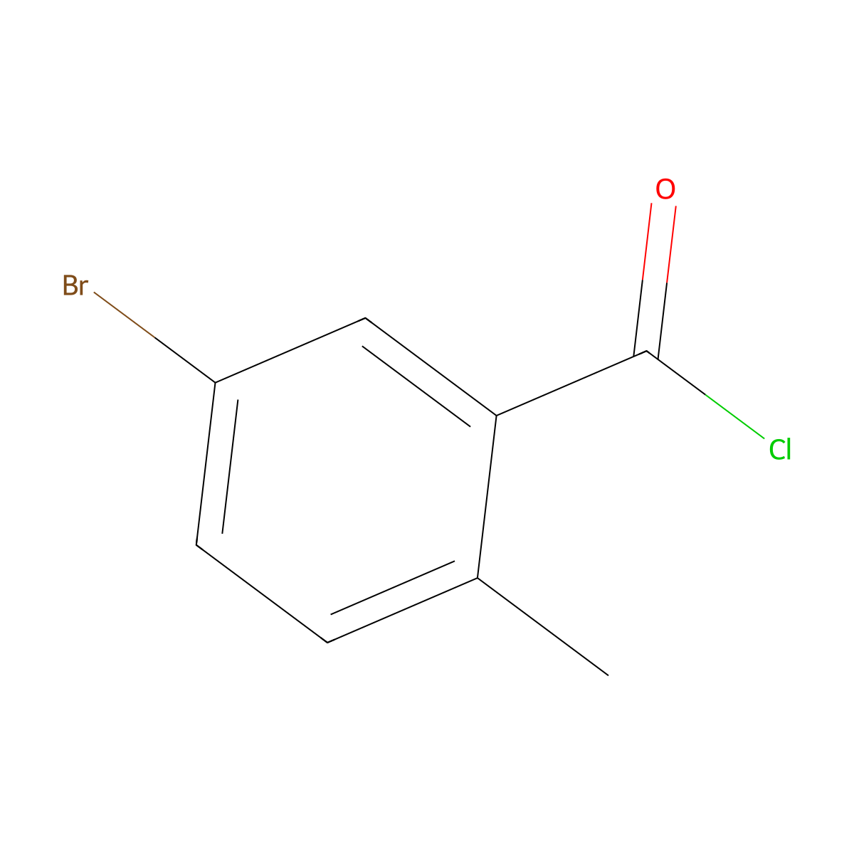5-Bromo-2-methylbenzoyl chloride molecular structure, CAS 21900-41-4