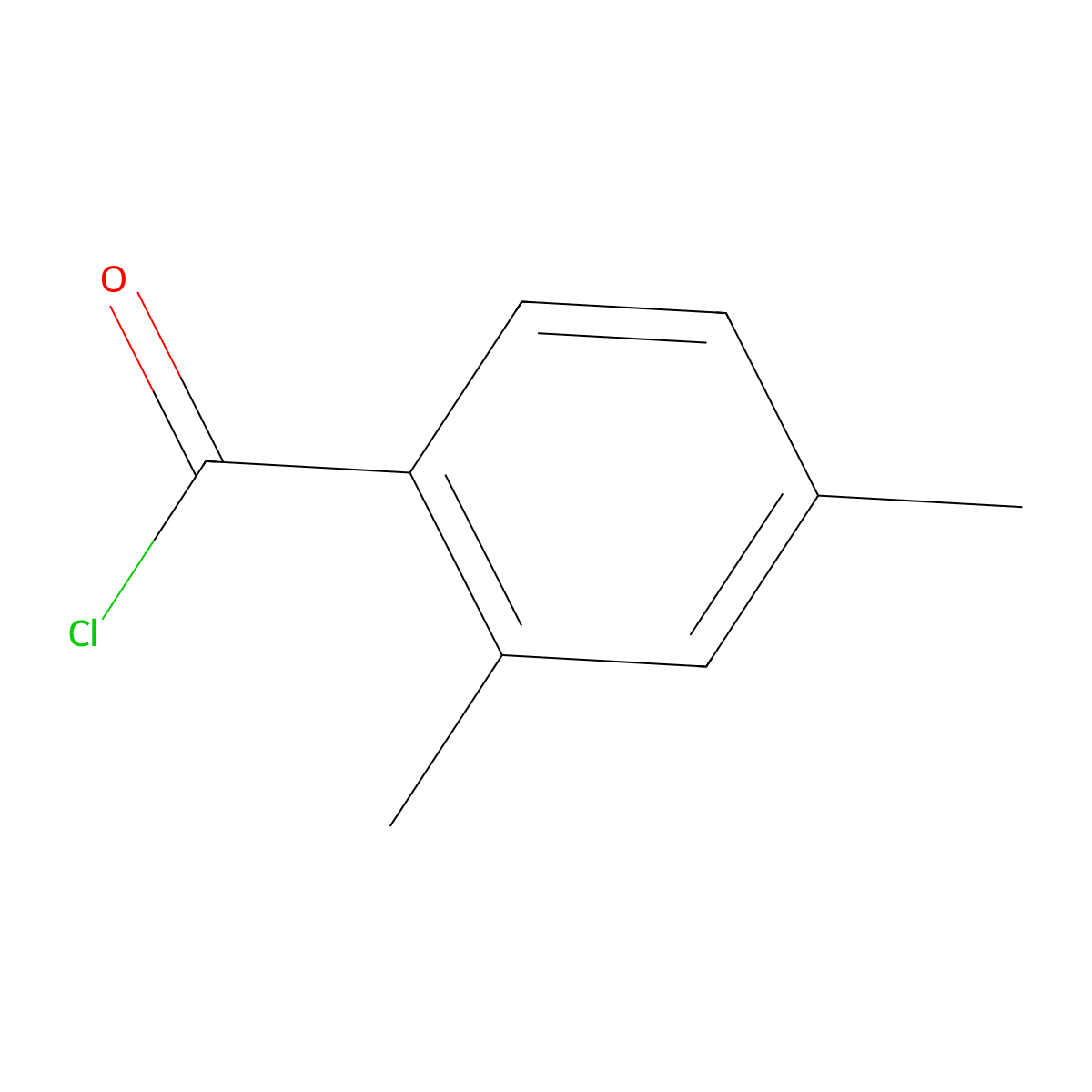 2,4-Dimethylbenzoyl chloride molecular structure, CAS 21900-42-5