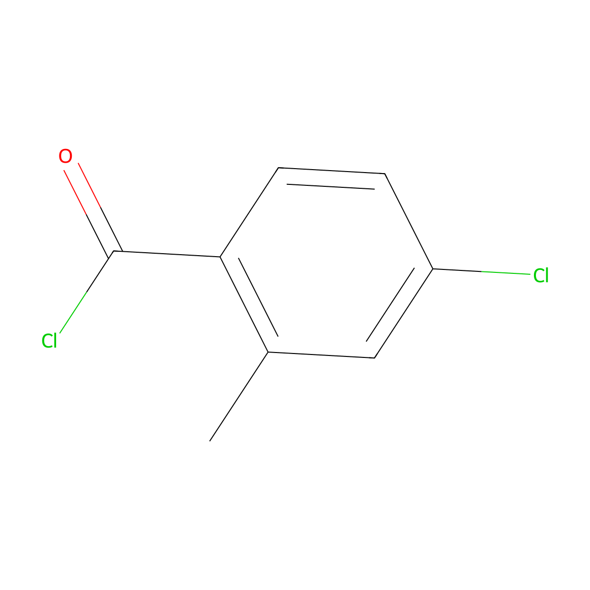 4-Chloro-2-methylbenzoyl chloride molecular structure, CAS 21900-44-7