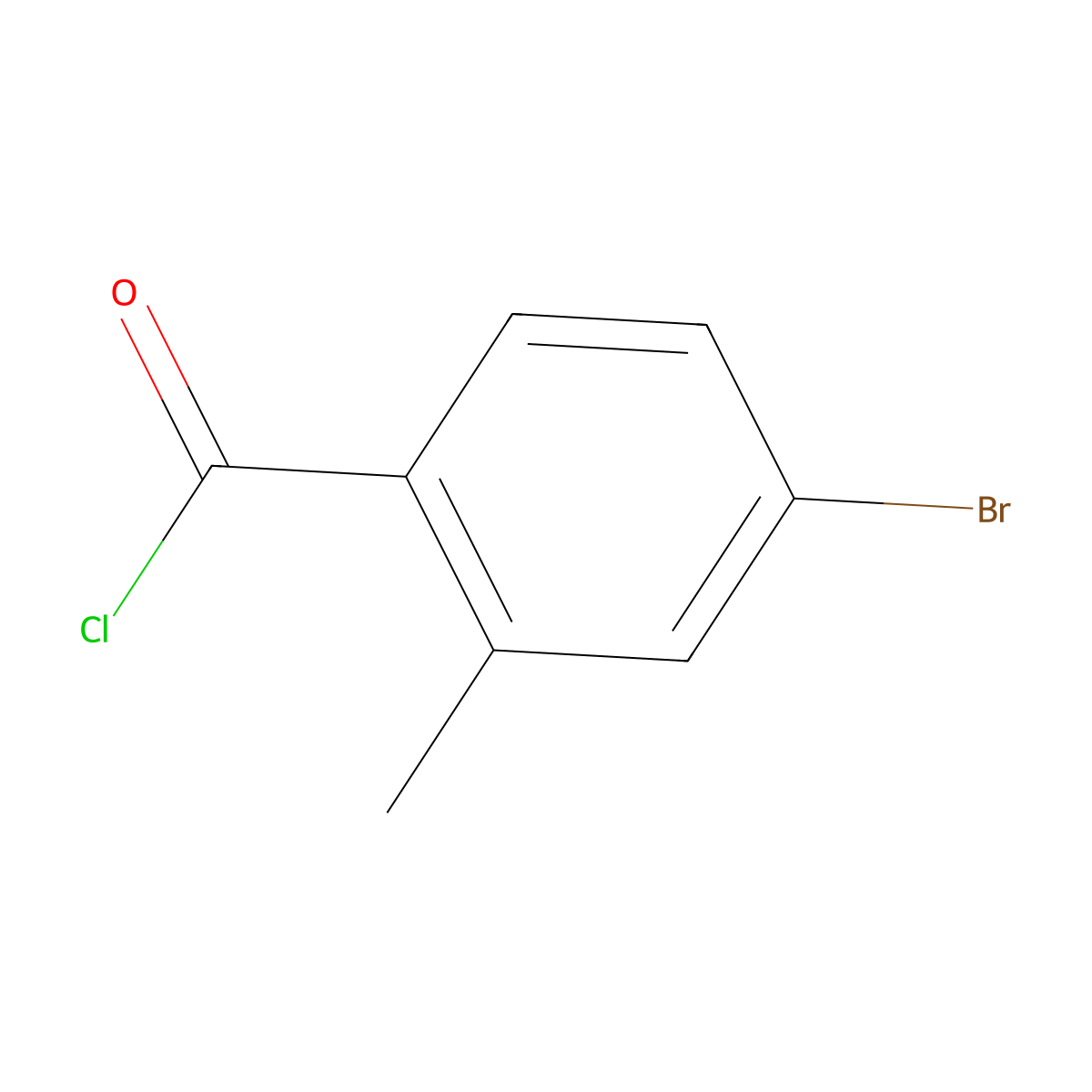 4-Bromo-2-methylbenzoyl chloride molecular structure, CAS 21900-45-8