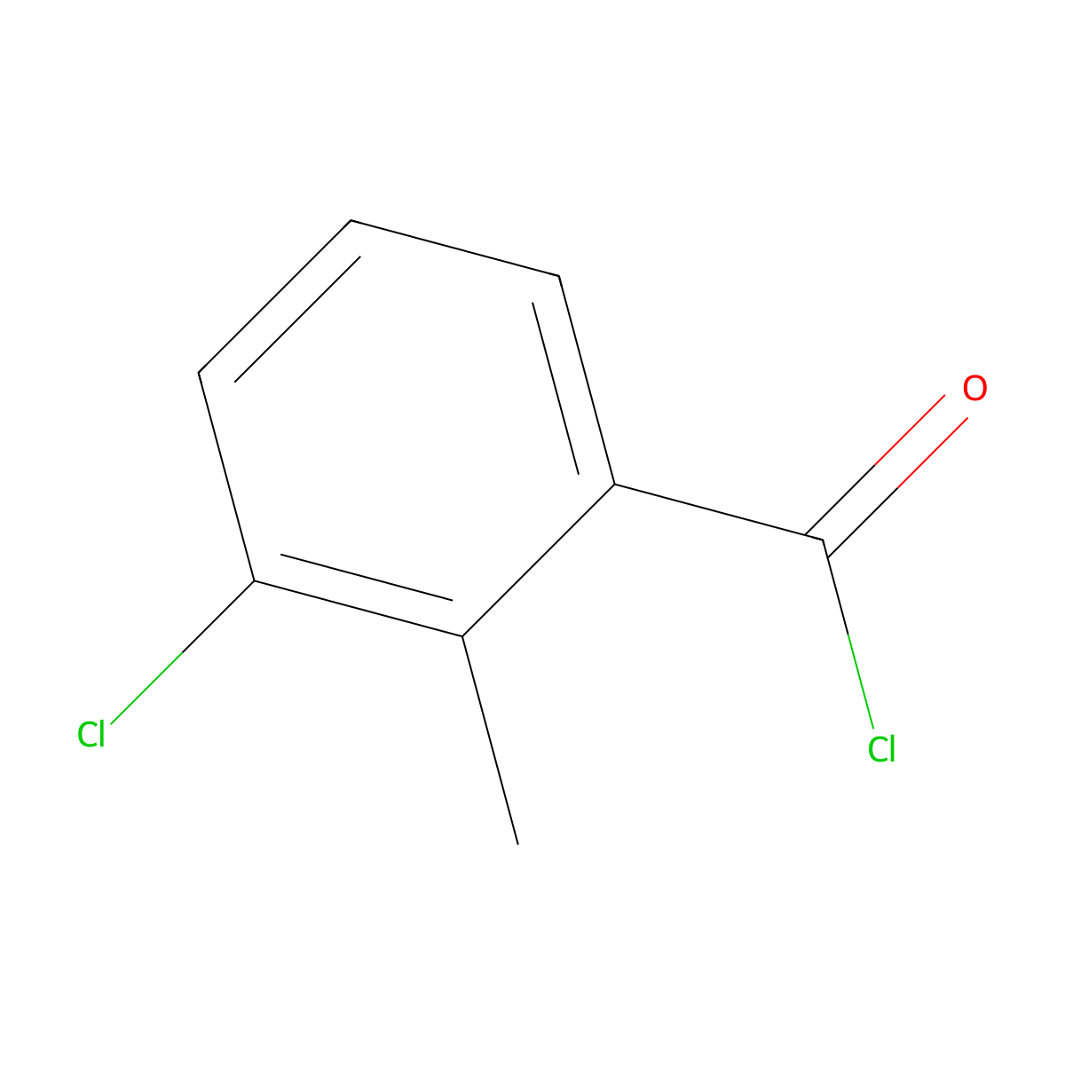 3-Chloro-2-methylbenzoyl chloride molecular structure, CAS 21900-47-0