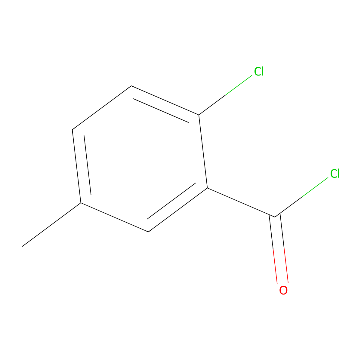 2-Chloro-5-methylbenzoyl chloride molecular structure, CAS 21900-50-5