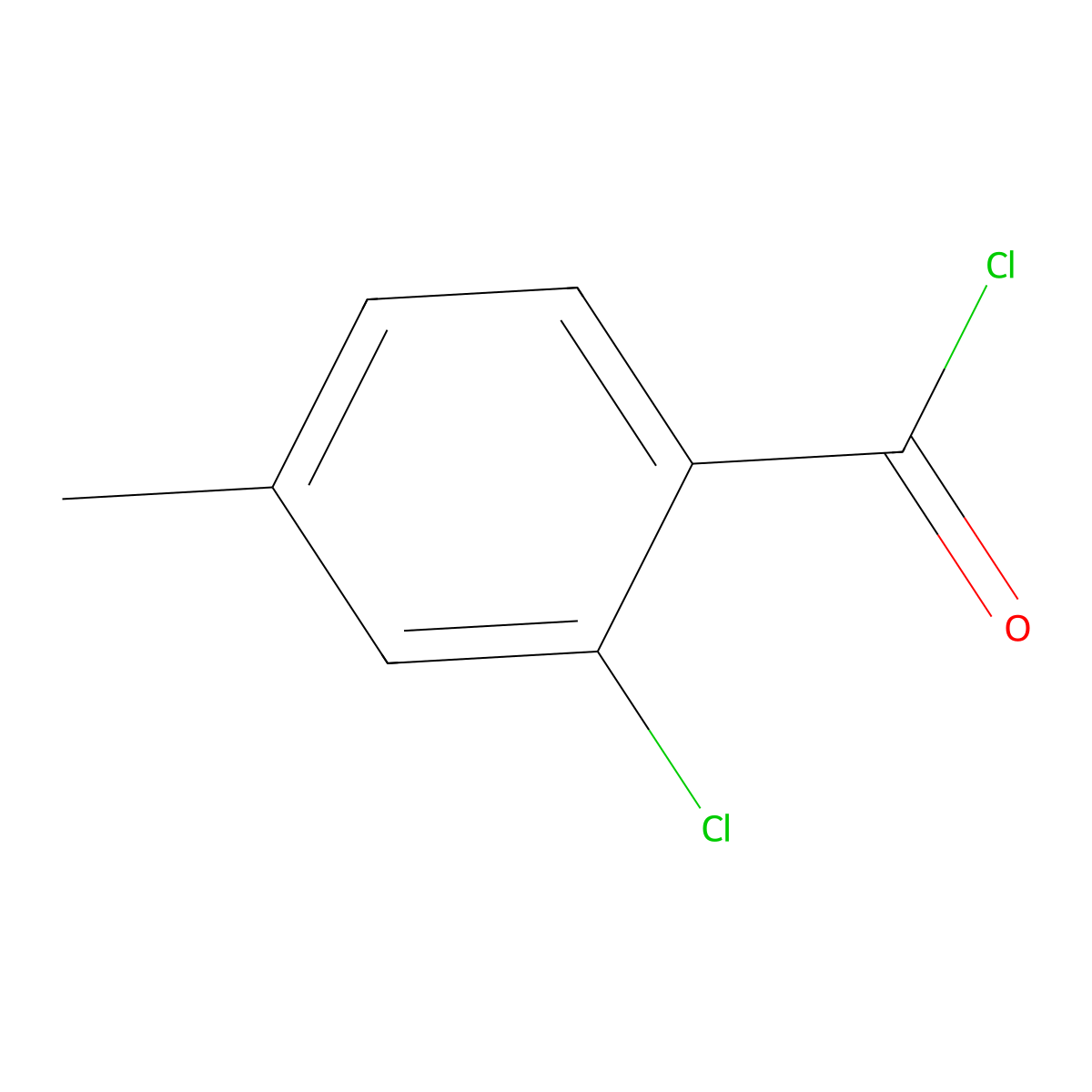 2-Chloro-4-methylbenzoyl chloride molecular structure, CAS 21900-53-8
