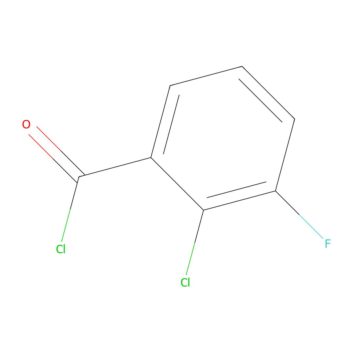 2-Chloro-3-fluorobenzoyl chloride molecular structure, CAS 21900-57-2