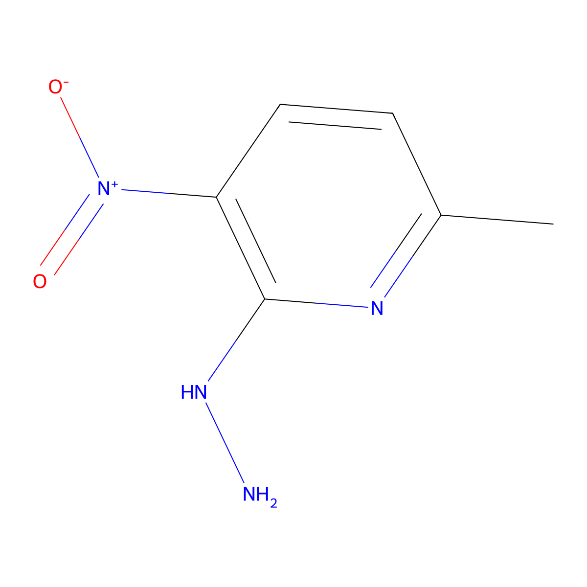 2-Hydrazinyl-6-methyl-3-nitropyridine molecular structure, CAS 21901-30-4
